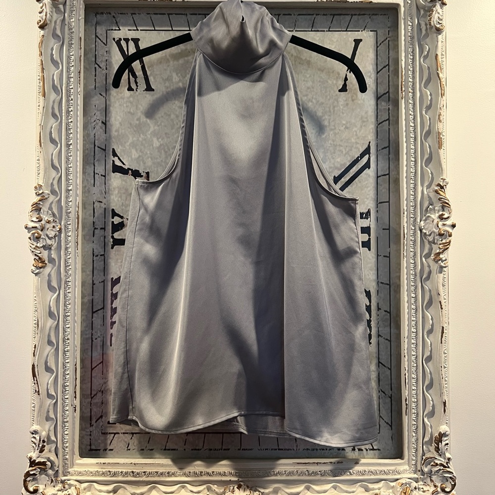 Ann Taylor Sophisticated Silver/Gray Blouse